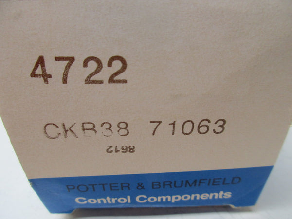 POTTER & BRUMFIELD CKB-38-71063 TIME DELAY RELAY 120VAC 10A NSMP