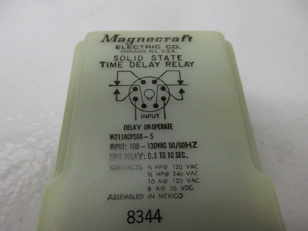 MAGNECRAFT W211ACPS0X SOLID STATE TIME DELAY RELAY 10A 100-130VAC 50/60HZ UNMP