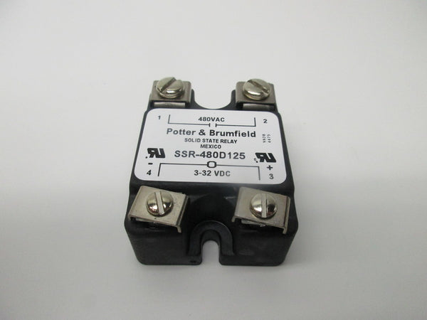 POTTER & BRUMFIELD SSR-480D125 SOLID STATE RELAY 3-32VDC NSNP