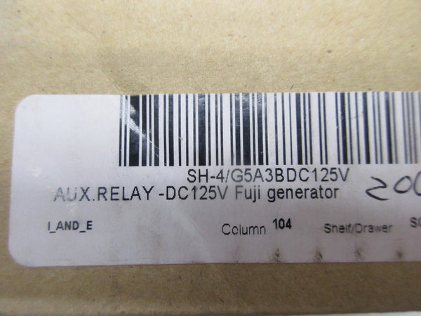 FUJI ELECTRIC SH-4/G AUXILIARY RELAY 10A 125VDC NSMP