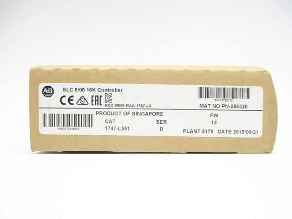 ALLEN BRADLEY 1747-L551 SER. D F/W 13 DATE: 2015 NSFS
