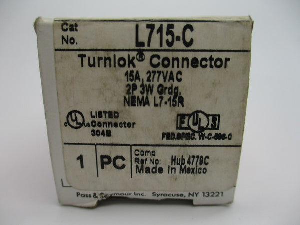PASS & SEYMOUR L715-C TURNLOK CONNECTOR NSMP