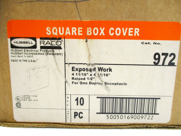HUBBELL 972 4-11/16" (PKG OF 10) NSMP