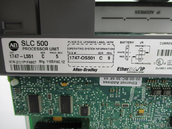ALLEN BRADLEY 1747-L551 SER. C F/W 9 NSNP
