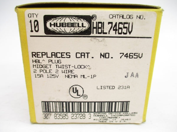 HUBBELL HBL7465V 125V 15A (PKG OF 10) NSMP