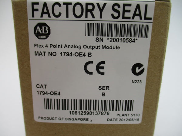 ALLEN BRADLEY 1794-OE4 SER. B DATE: 2012 NSFS
