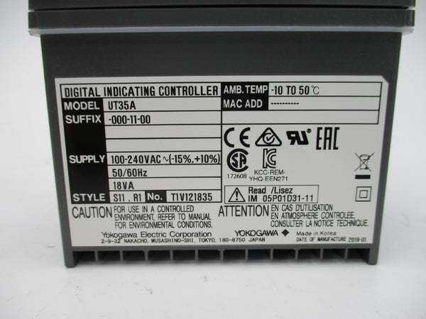 YOKOGAWA UT35A-000-11-00 100-240VAC NSMP