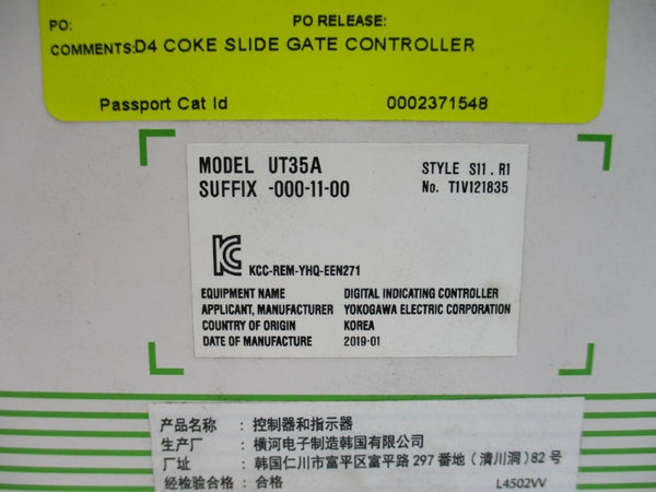 YOKOGAWA UT35A-000-11-00 100-240VAC NSMP