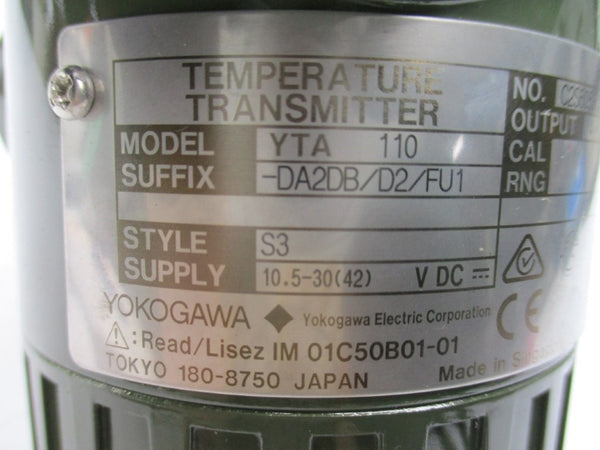 YOKOGAWA YTA110-DA2DB/D2/FU1 10.5-30VDC NSNP