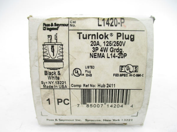 PASS & SEYMOUR L1420-P 125/250V 20A NSMP