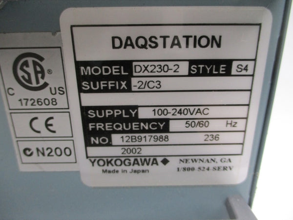 YOKOGAWA DX230-2-2/C3 100-240VAC NSNP
