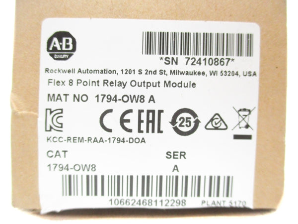 ALLEN BRADLEY 1794-OW8 SER. A 24VDC NSMP