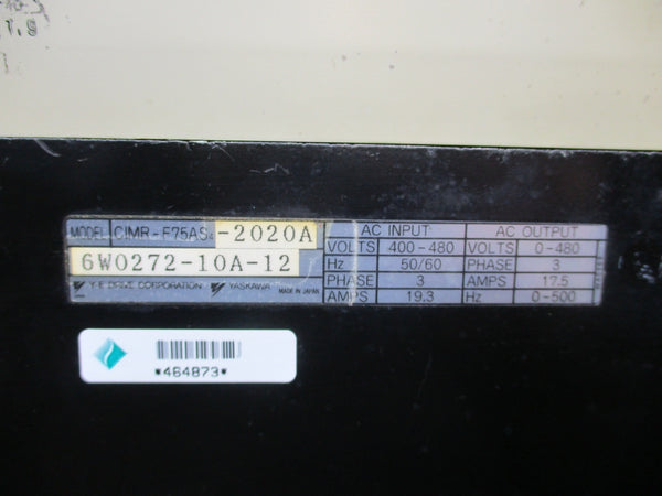 YASKAWA CIMR-F75AS4-2020A 400-480V 19.3A UNMP