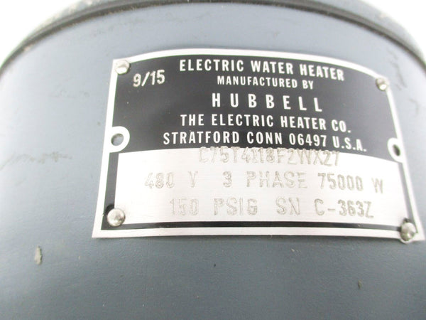 HUBBELL C75T4118F2WX27 480V 150PSI UNMP