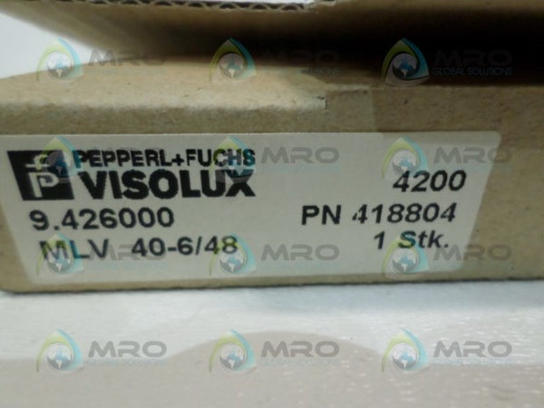 PEPPERL+FUCHS VISOLUX 418804 MLV40-6/48 PHOTOELECTRIC SENSOR NSMP