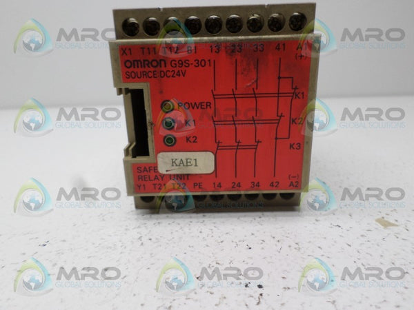 OMRON G9S-301 SAFETY RELAY UNIT 24VDC UNMP