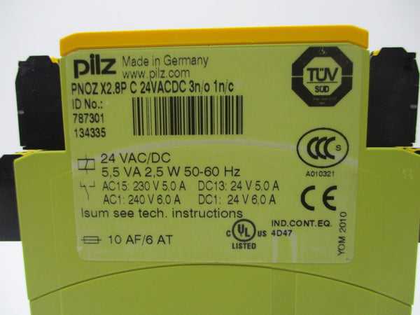 PILZ PNOZX2.8PC24VACDC-3N/01N/C SAFETY RELAY 24VAC/DC NSNP