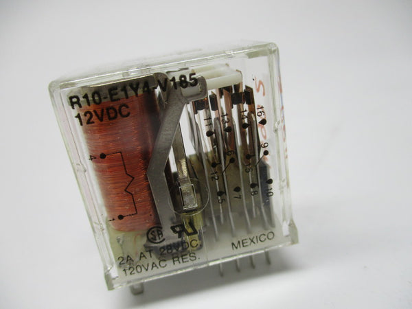 POTTER & BRUMFIELD R10-E1Y4-V185 RELAY 12VDC 2A UNMP