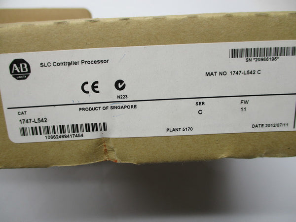 ALLEN BRADLEY 1747-L542 SER. C F/W 11 24VDC 1A NSMP