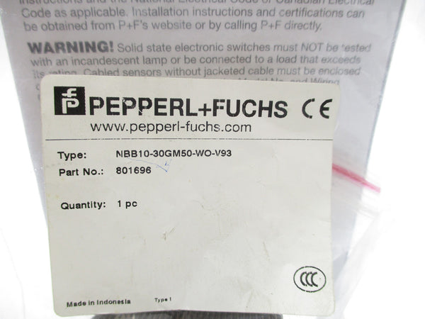 PEPPERL+FUCHS NBB10-30GM50-WO-V93 NSMP