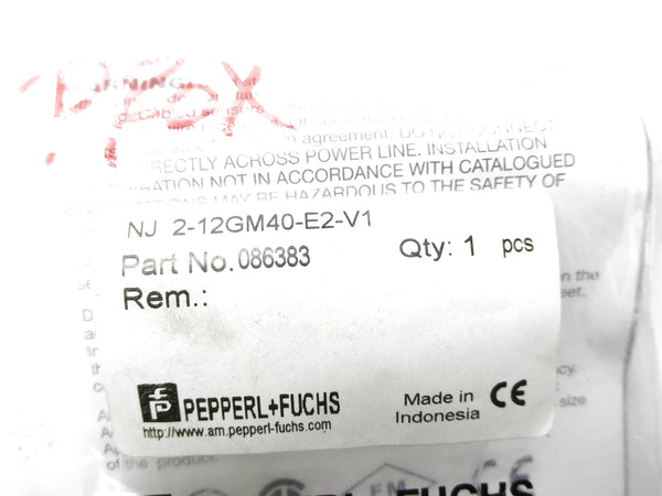PEPPERL+FUCHS NJ2-12GM40-E2-V1 NSMP