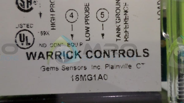 WARRICK CONTROLS 16MG1A0 W/ RB08-PC RELAY W/ RELAY SOCKET NSNP