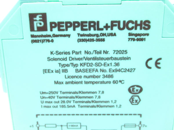 PEPPERL+FUCHS KFD2-SD-EX1.36 72025 NSNP