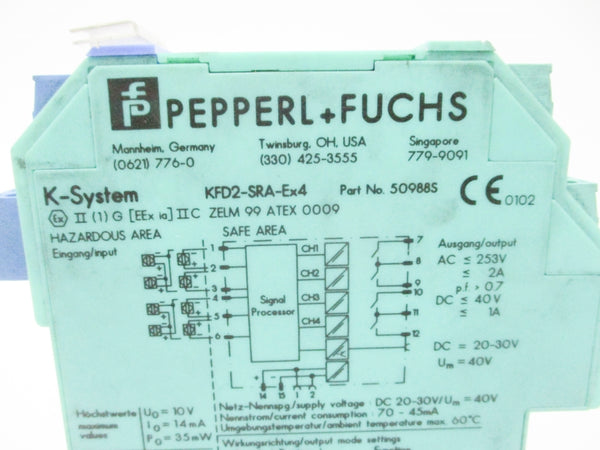 PEPPERL+FUCHS KFD2-SRA-EX4 50988S UNMP
