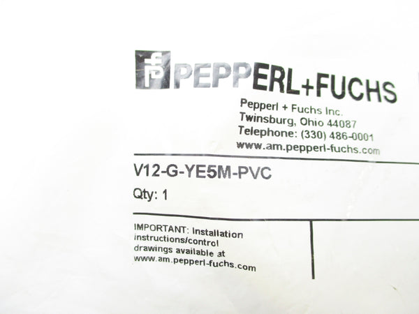 PEPPERL+FUCHS V12-G-YE5M-PVC 903359 300V 3A NSMP