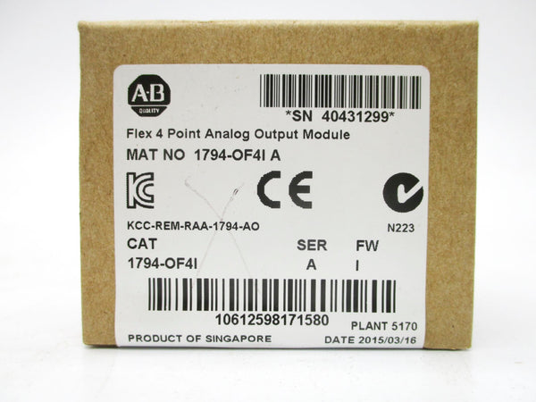 ALLEN BRADLEY 1794-OF4I SER. A F/W I DATE: 2015 NSFS
