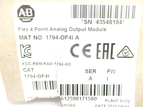 ALLEN BRADLEY 1794-OF4I SER. A F/W I 19.2-31.2VDC NSMP