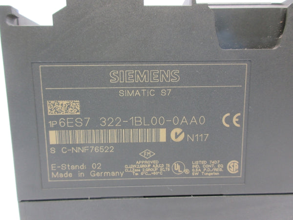 SIEMENS 6ES7322-1BL00-0AA0 24VDC NSNP