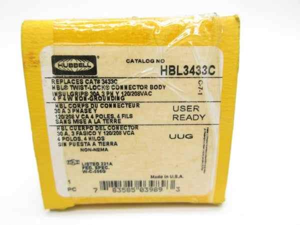 HUBBELL HBL3433C 120/208VAC 30A NSMP