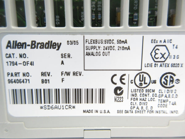 ALLEN BRADLEY 1794-OF4I SER. A F/W F 24VDC NSNP