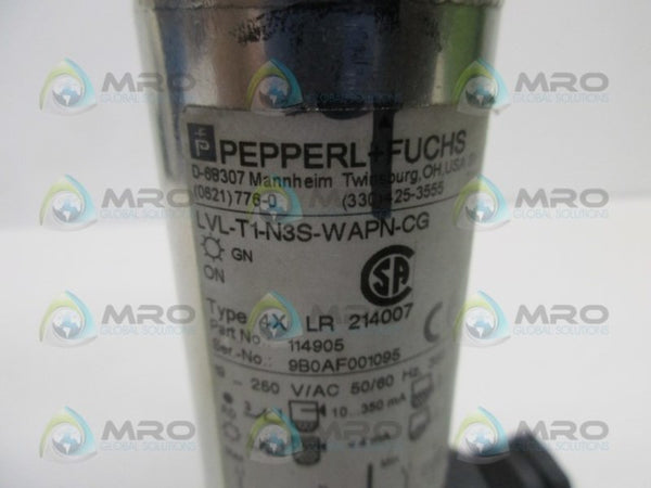 PEPPERL & FUCHS LVL-T1-N3S-WAPN-CG LIQUID LEVEL SENSOR UNMP