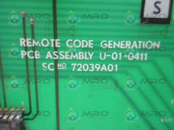 AJAX MAGNETHERMIC 72039A01 U-01-0411 PC BOARD MODULE  UNMP