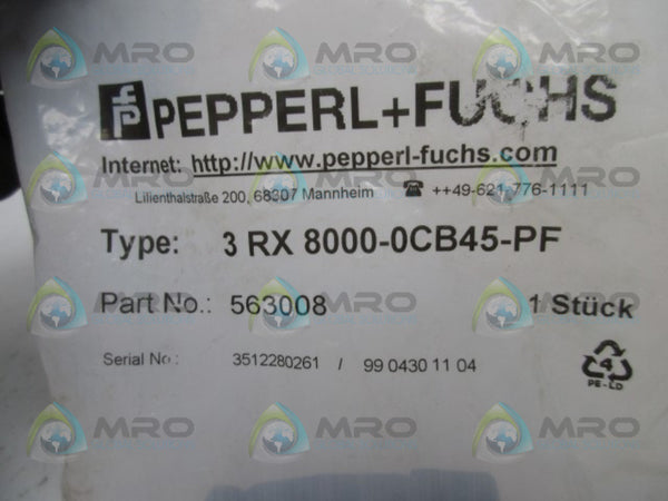 PEPPERL & FUCHS 3RX8000-0CB45-PF CONNECTOR NSMP