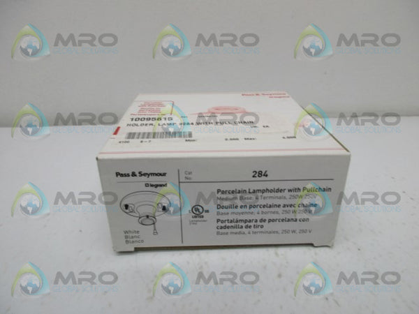PASS & SEYMOUR 284 PORCELAIN LAMPHLDR PULLCHAIN NSMP