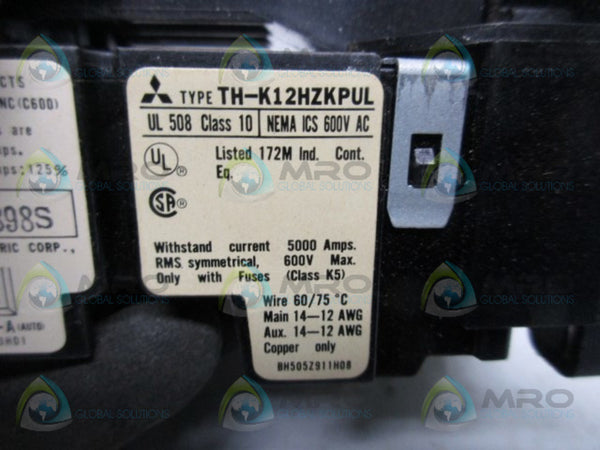 MITSUBISHI TH-K12HZKPUL THERMAL OVERLOAD RELAY NSMP