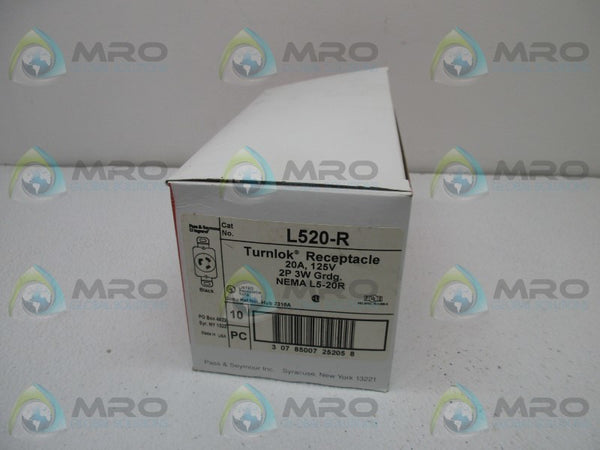 PASS & SEYMOUR L5-20-R TURNLOK RECEPTACLE NSMP