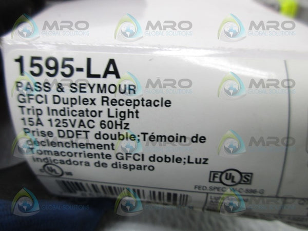 PASS & SEYMOUR 1595-LA GFCI DUPLEX RECEPTACLE NSMP