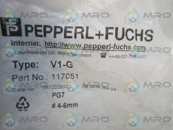 PEPPERL & FUCHS 117051 CABLE SCREW TERMINAL CONNECTOR NSMP