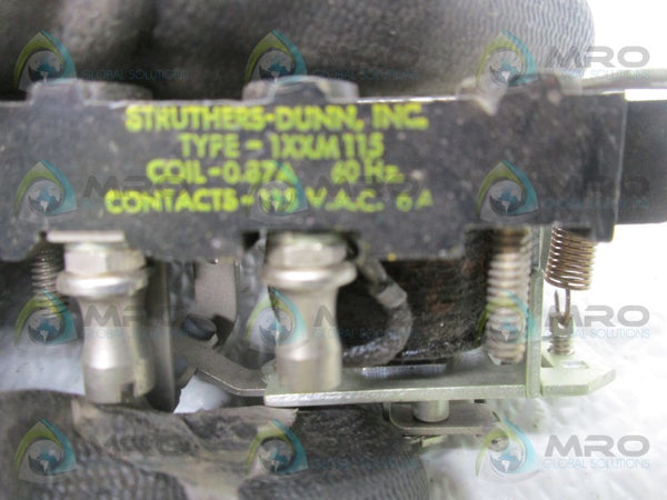 STRUTHERS DUNN 1XXM115 POWER RELAY UNMP