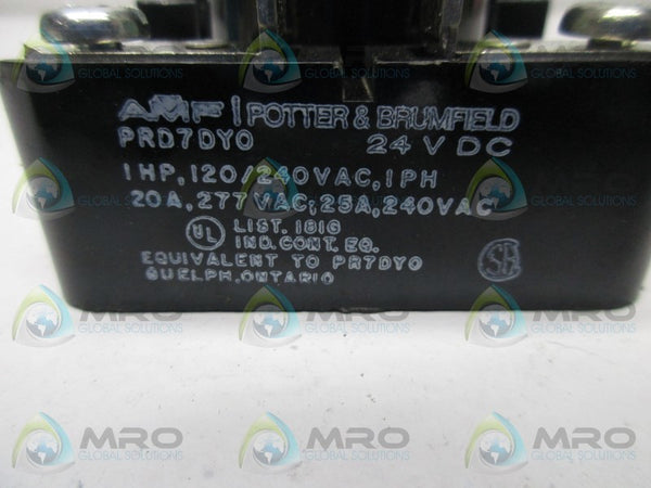 POTTER & BRUMFIELD PRD7DY0-24 RELAY 24VDC  NSMP