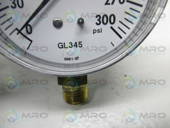 DIXON GL345 PRESSURE GAUGE 0-300 PSI * NEW IN BOX *