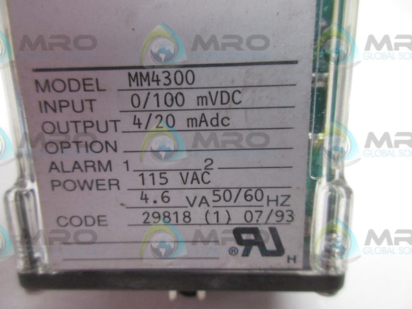 WILKERSON MM4300 RELAY MODULE 0/100VDC  UNMP