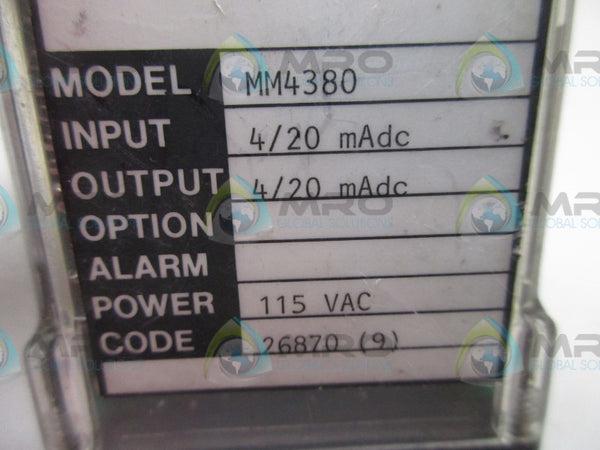 WILKERSON MM4380 RELAY MODULE 4/20MADC 4/20MADC 115VAC  UNMP