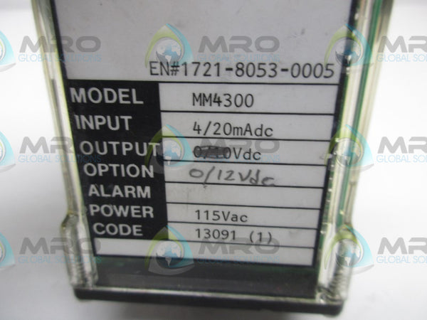 WILKERSON MM4300 RELAY MODULE 4/20MADC 0/12VDC  UNMP