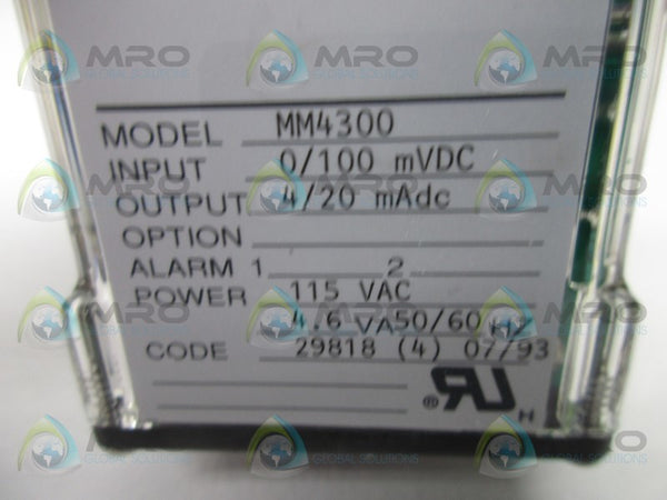WILKERSON MM4300 RELAY MODULE 0/100MVDC 4/20MADC  NSMP
