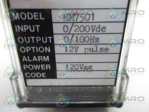 WILKERSON MM7501 RELAY MODULE 0/200VDC 0/100HZ 120VAC  UNMP